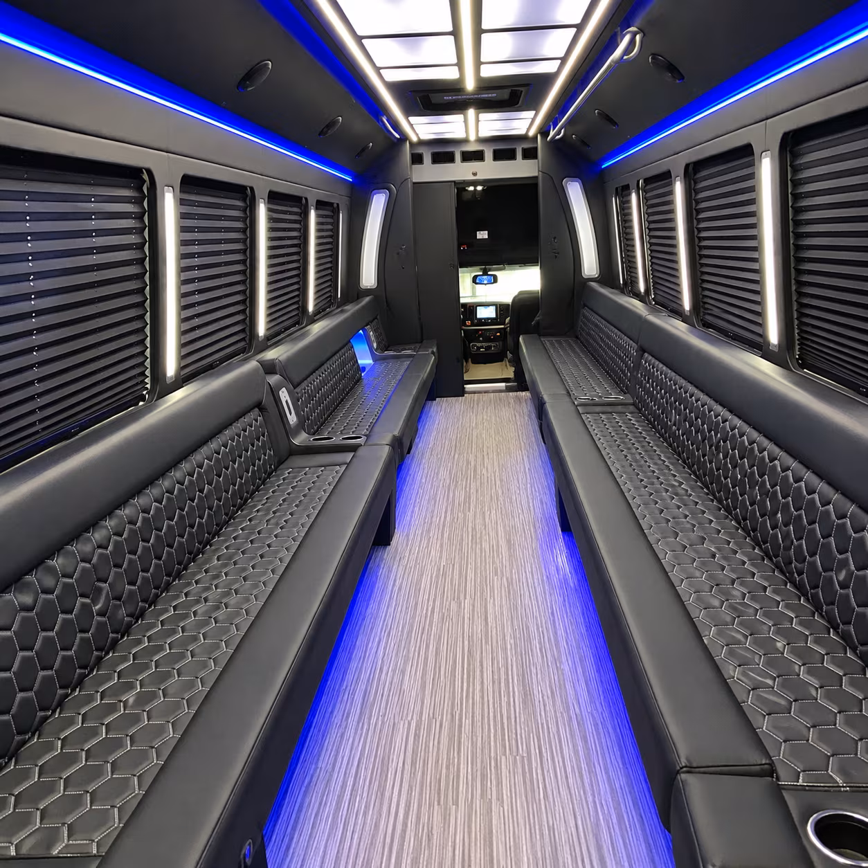 rialto party bus rental interior